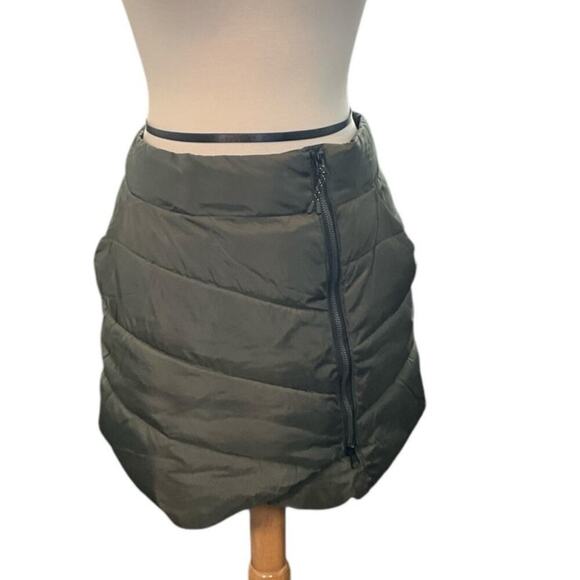 ICEBURG Outerwear Puffer Olive Green Skirt Med Pockets Full Zip100% Polyester - Picture 1 of 12